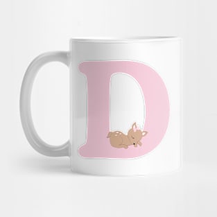 D - pink - deer Mug